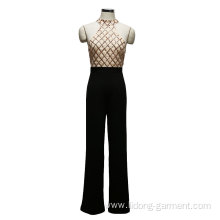 Women Office Loose Tube Wide Leg Pants Jumpsuits